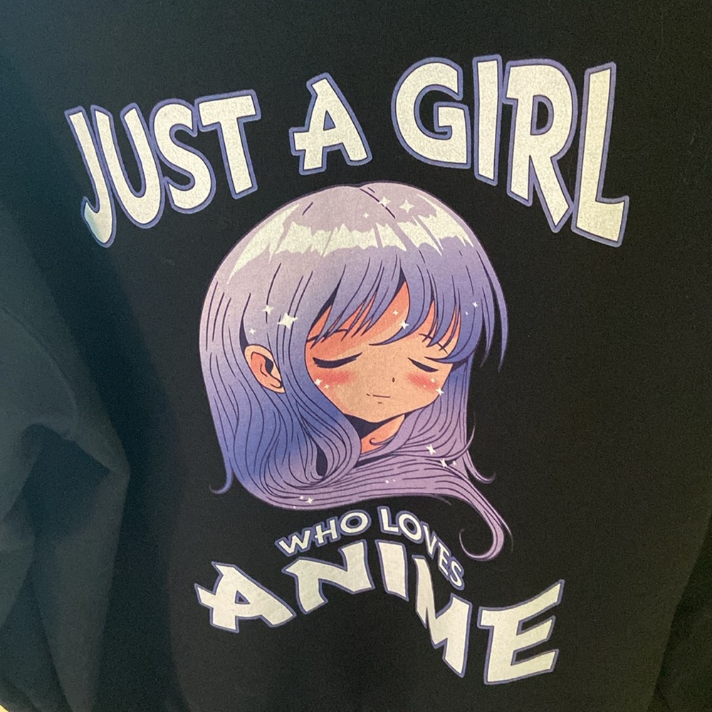 Ladies Black Hoodie Anime Lover - Picture 4 of 4